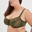 Soutien-gorge emboîtant dentelle Ivory vert kaki femme grande taille