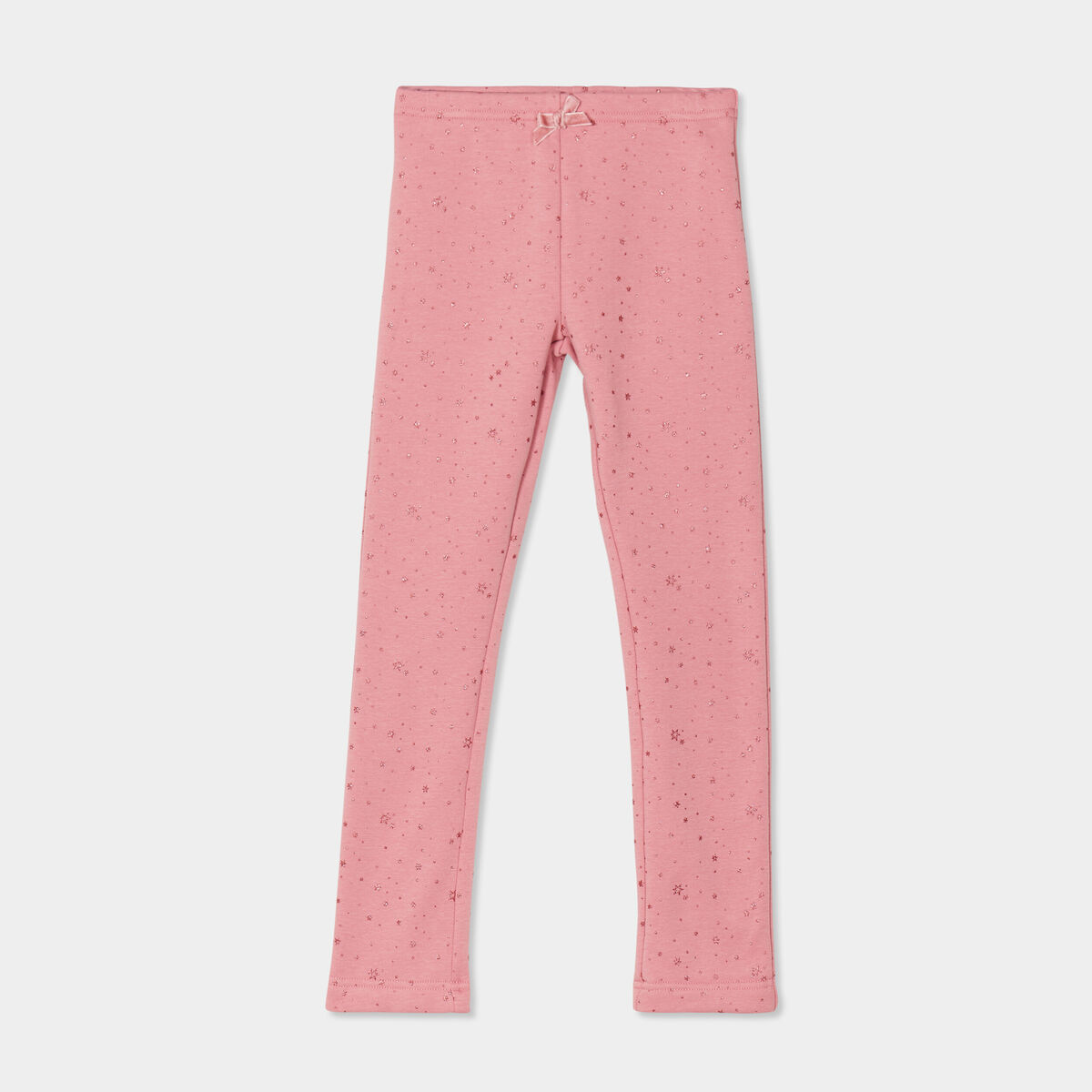Legging doubl&eacute; chaud vieux rose fille
