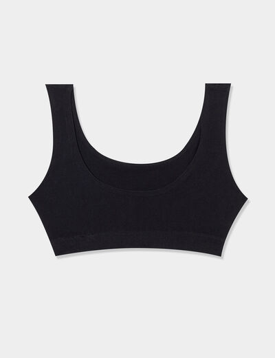 Lot 2 brassières bretelles larges noir fille