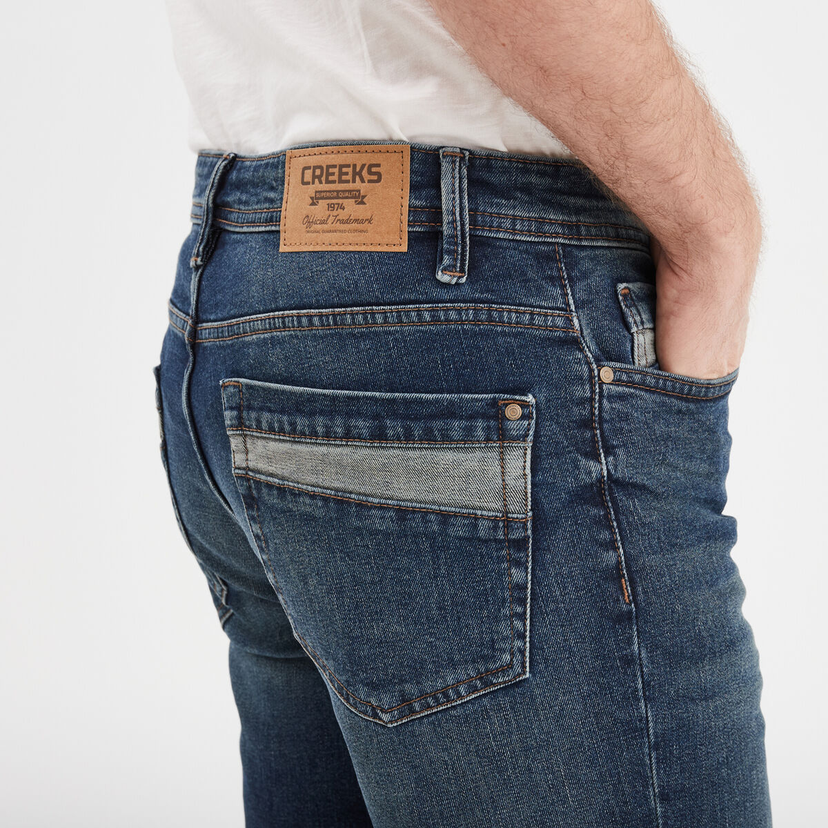 Bermuda regular en jean denim dirty homme