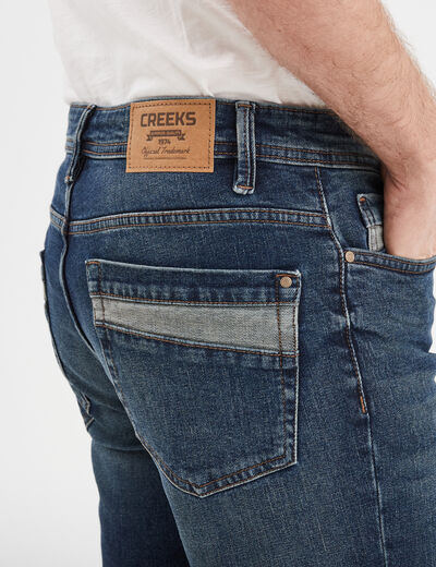 Bermuda regular en jean denim dirty homme
