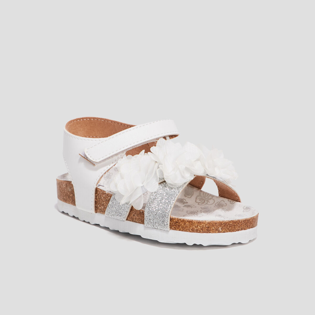 Sandales à froufrous blanc fille