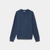 Pull col rond manches longues bleu gris homme