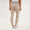 Pantalon jogging taille haute beige femme