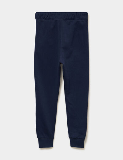 Pantalon jogging regular 2 poches bleu marine gar&ccedil;on