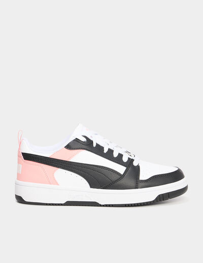 Tennis &agrave; lacets Puma Rebound V6 orange corail fille