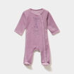 Dors-bien effet velours manches longues violet clair b&eacute;b&eacute;