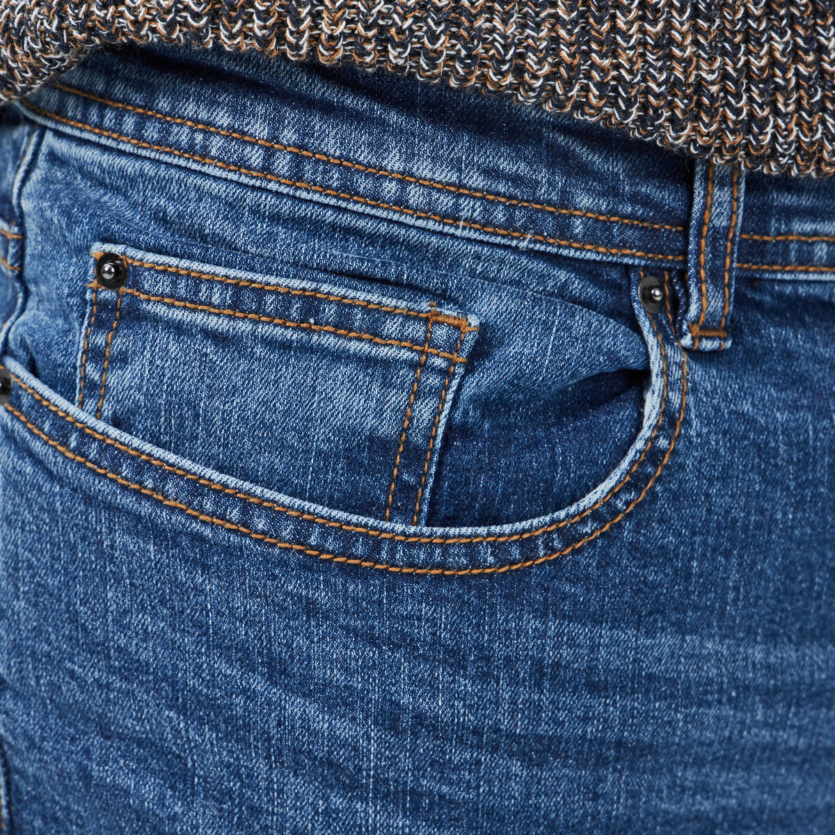 Jeans slim taille standard denim double stone homme