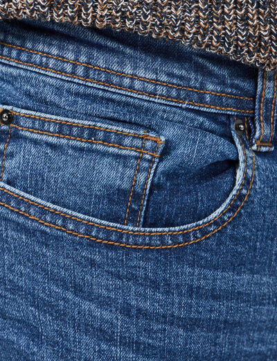 Jeans slim taille standard denim double stone homme