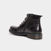 Bottines en cuir noir homme