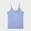 Haut de pyjama débardeur à bretelles bleu gris femme