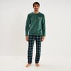 Ensemble pyjama velours avec pantalon vert homme