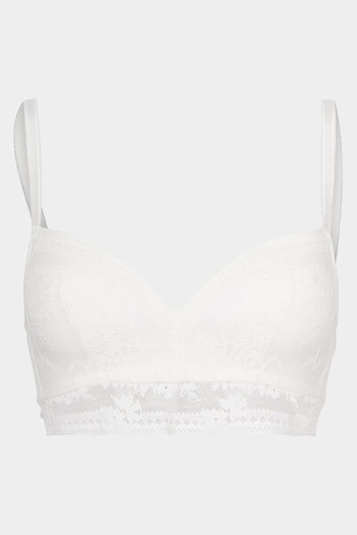 Soutien-gorge triangle padded dentelle blanc femme