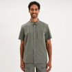 Chemise d&eacute;perlante droite stretch gris homme