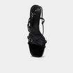 Sandales &agrave; talons kitten heels et brides noir femme