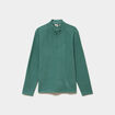 Sweat polaire col camionneur vert fonc&eacute; homme