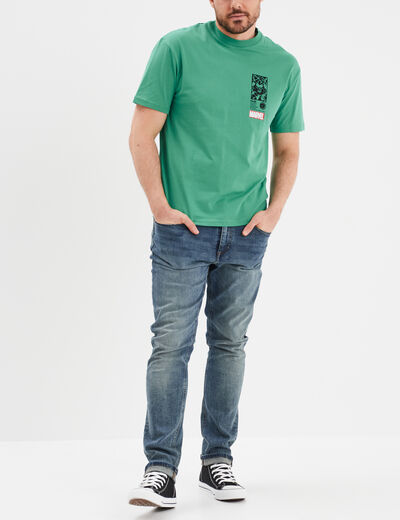 T-shirt manches courtes Marvel Hulk vert homme