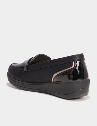 Mocassins compensés Isotoner noir femme