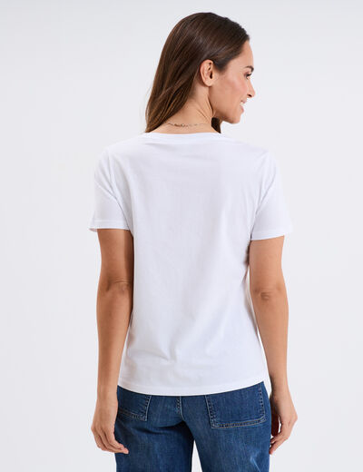 T-shirt coton Disney La Fée Clochette blanc femme