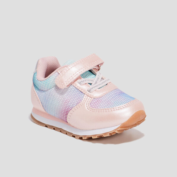 Baskets running à scratchs multicolore bébé fille
