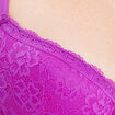 Soutien-gorge corbeille padd&eacute; dentelle violet femme