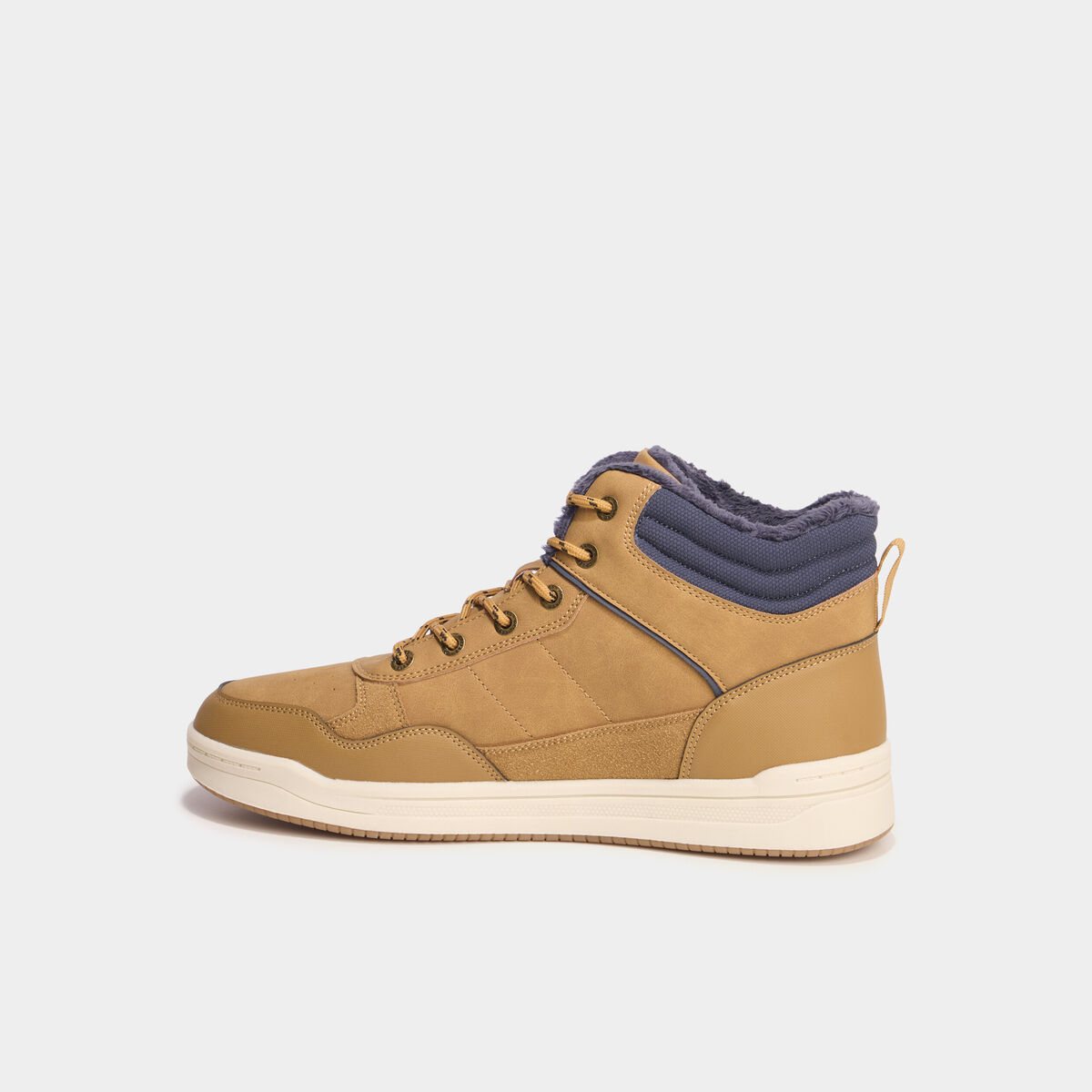 Baskets montantes avec lacets marron clair homme
