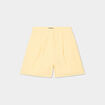 Short large avec pinces jaune clair femme