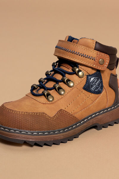 Bottines à lacets Trappeur marron cognac garçon