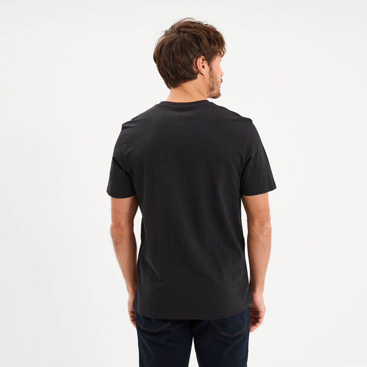 T-shirt slim stretch manches courtes noir homme
