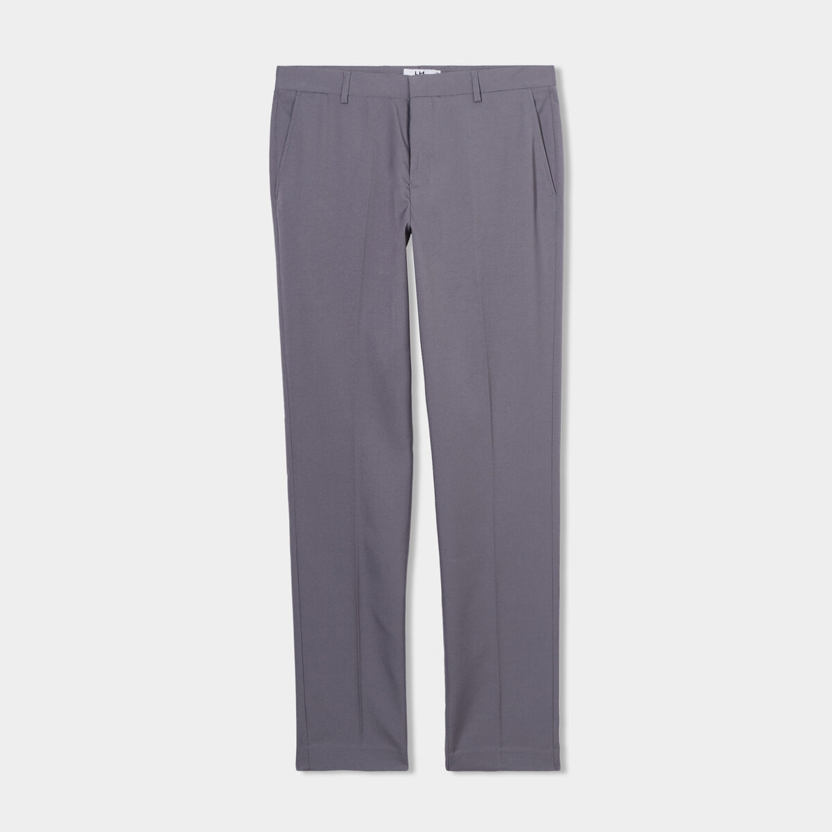 Pantalon droit avec pinces gris foncé homme