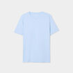 T-shirt droit en coton manches courtes bleu clair homme