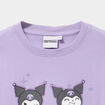 T-shirt coton Hello Kitty Kuromi mauve fille