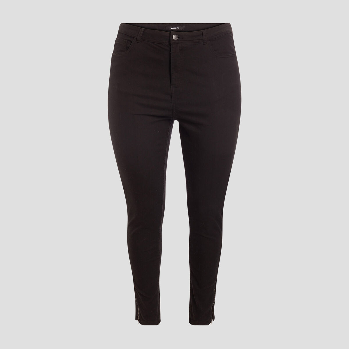 Pantalon slim 5 poches noir femme grande taille