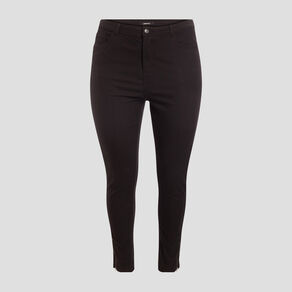 Pantalon slim 5 poches noir femme grande taille