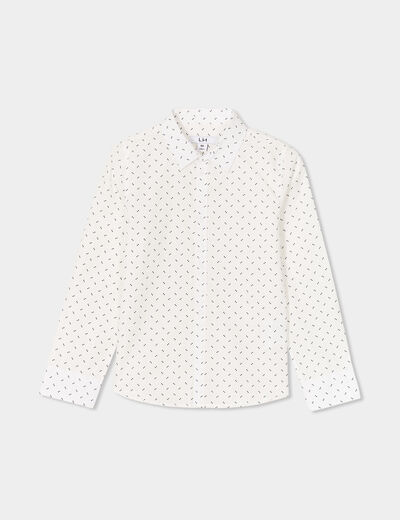 Chemise col français coton majoritaire blanc garçon