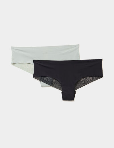 Lot 2 shortys vert clair femme