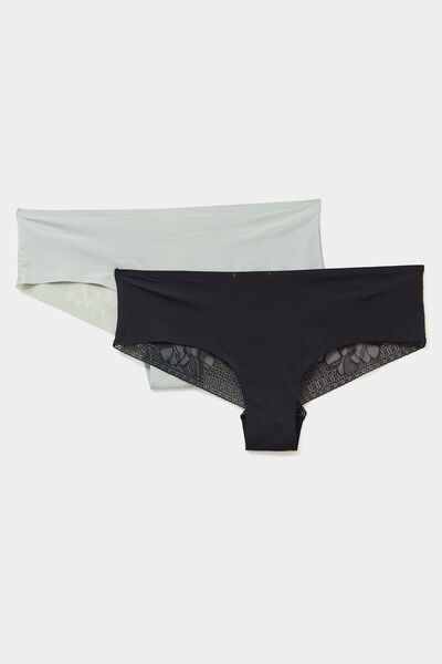 Lot 2 shortys vert clair femme