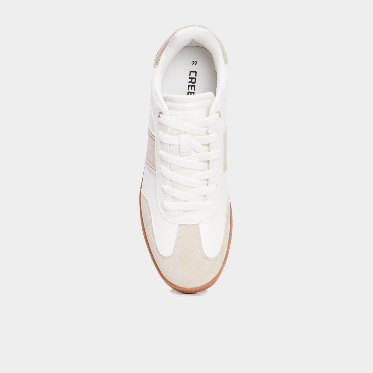 Tennis basses &agrave; lacets Creeks sable femme