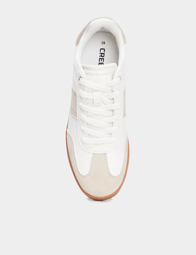 Tennis basses &agrave; lacets Creeks sable femme