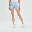 Short de jogging droit bleu femme