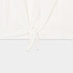 T-shirt noué manches courtes coton blanc fille