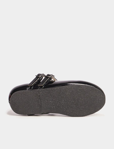 Ballerines vernies à bout rond noir fille