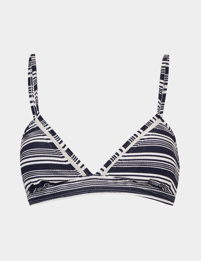 Haut de maillot de bain triangle multicolore femme