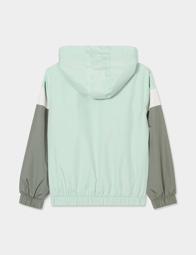 Veste à capuche zippée vert kaki garçon