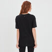 T-shirt &agrave; strass manches courtes Liberto noir femme