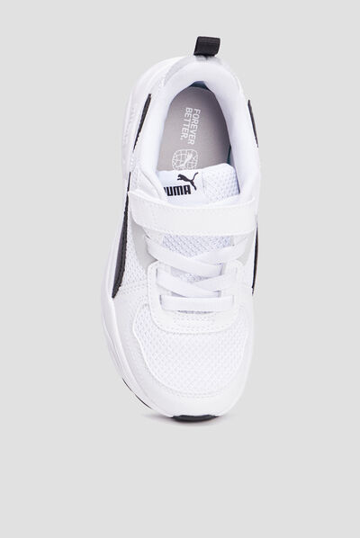 Baskets running à scratchs Puma Trinity blanc garçon