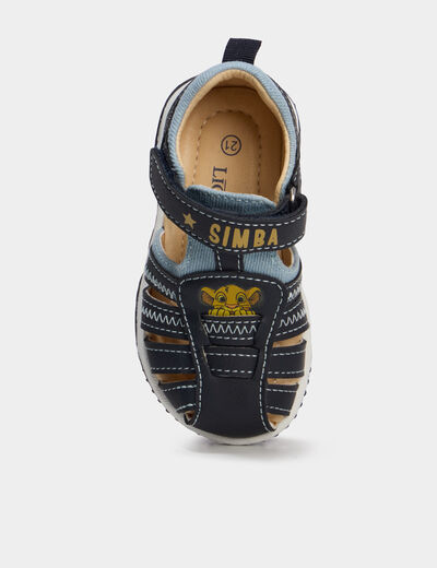 Sandales Le Roi lion bleu marine b&eacute;b&eacute; gar&ccedil;on