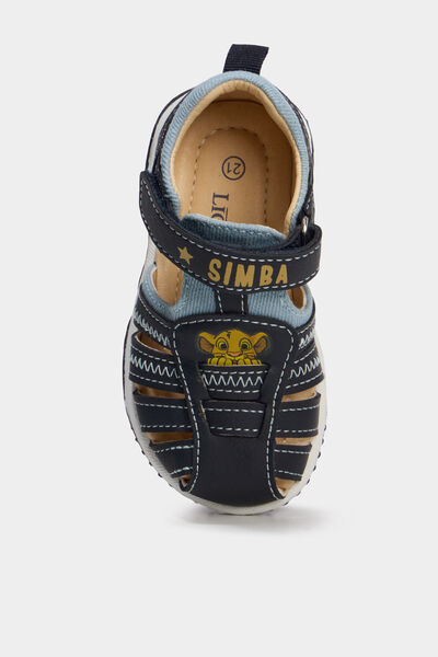 Sandales Le Roi lion bleu marine b&eacute;b&eacute; gar&ccedil;on