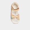 Sandales en cuir Kickers Binsia rose poudrée fille