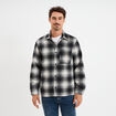 Surchemise 1 poche manches longues gris fonc&eacute; homme